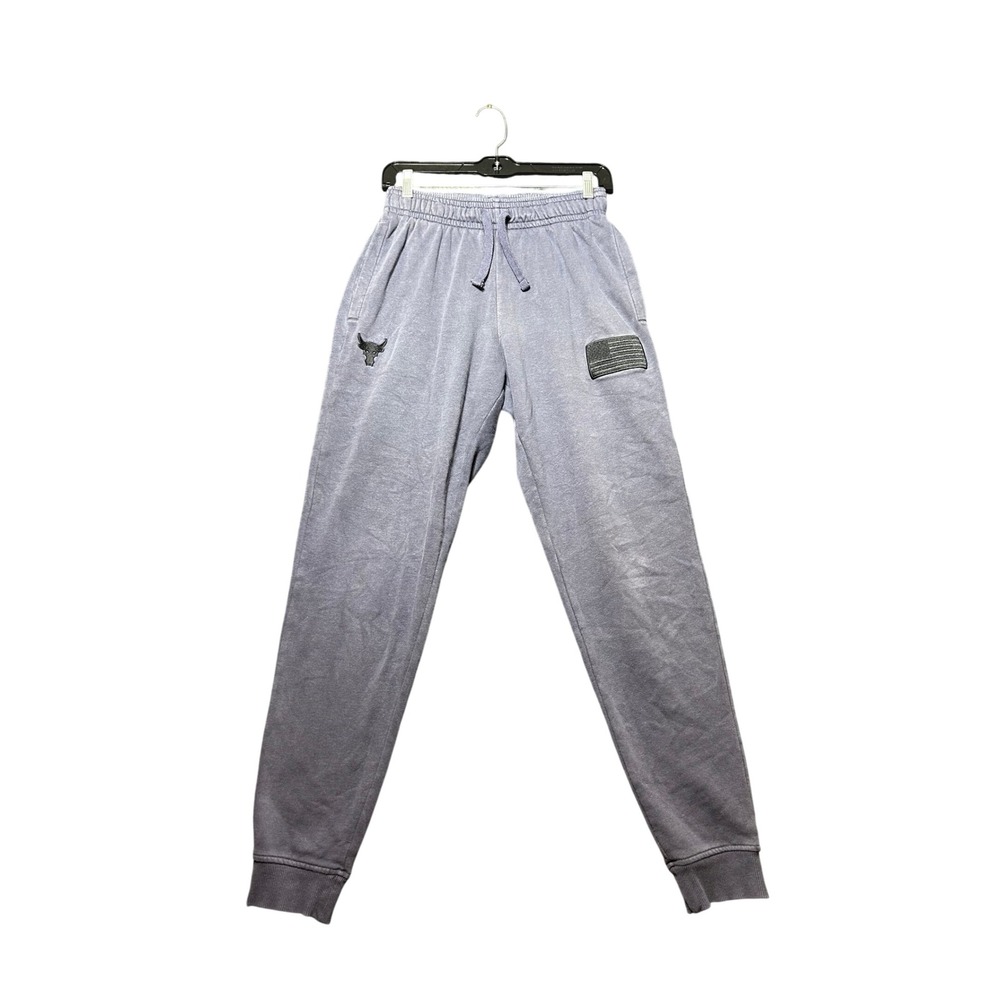 Under Armour Project Rock Sweatpants Mens Small Blue Excellent Condition Joggers